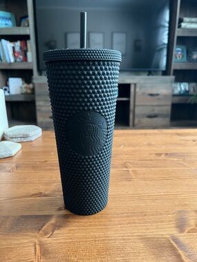 Starbucks Black Textured Studded Tumbler with Straw